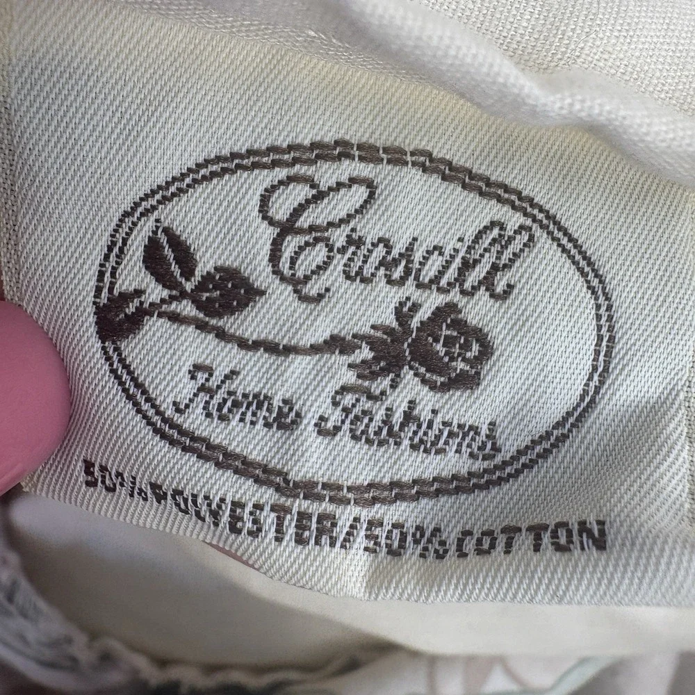 Croscill Biltmore Box Pleat Bedskirt Dust Ruffle Floral Green Rose Full 14